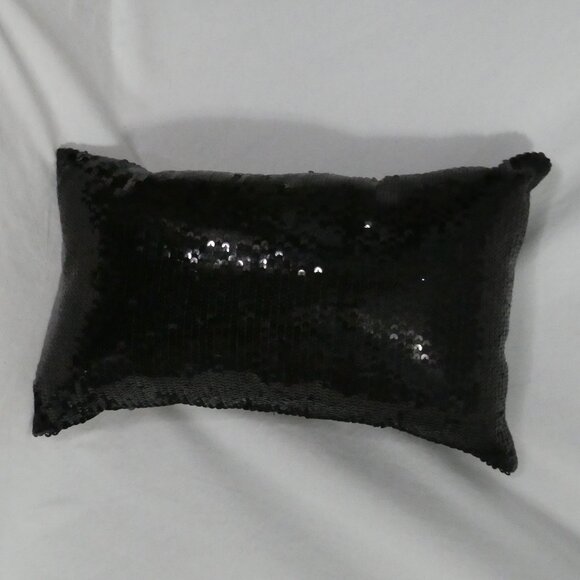 Shiny Black Sequin Throw Pillow | NWOT - Picture 1 of 10